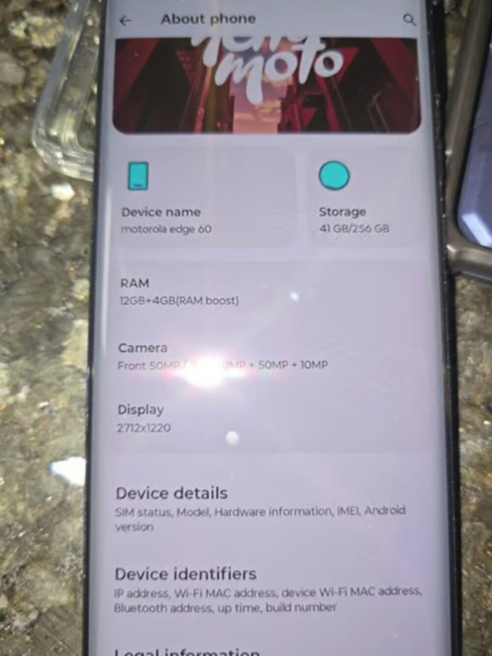 Motorola Edge 60 5G, 12+256 w/expandable storage, UNLOCKED